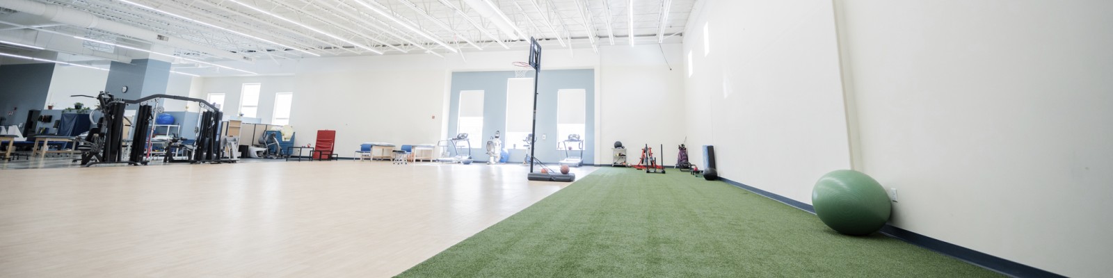 The gym turf at Kent Hospital, Providence