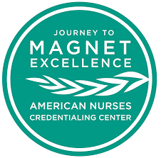 Logo reading Journey to Magnet Excellence: American Nurses Credentialing Center.