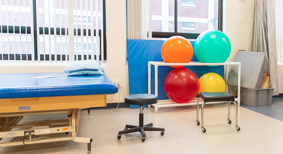 Physical Therapy Room with Exercise Balls