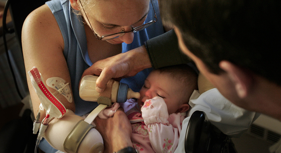 Spaulding patient Monica with her newborn baby