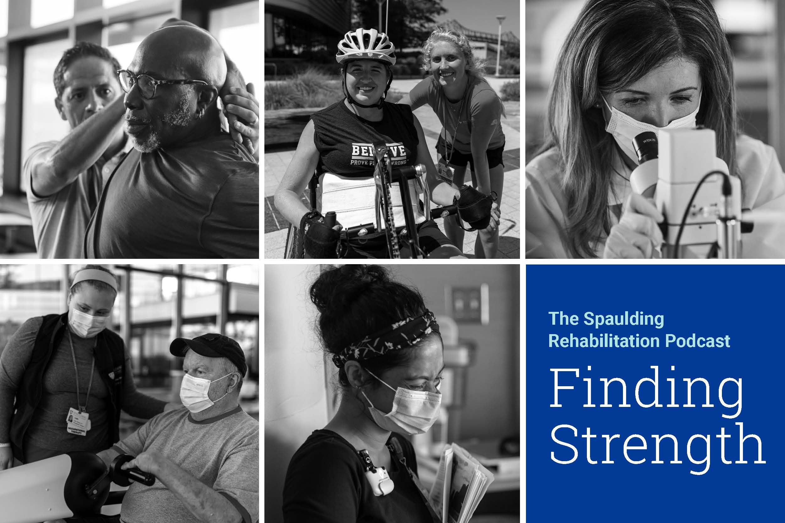 Collage of photos of patients, researchers, and providers.