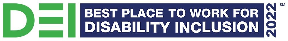 Logo: DEI, Best Place to Work for Disability Inclusion 2022